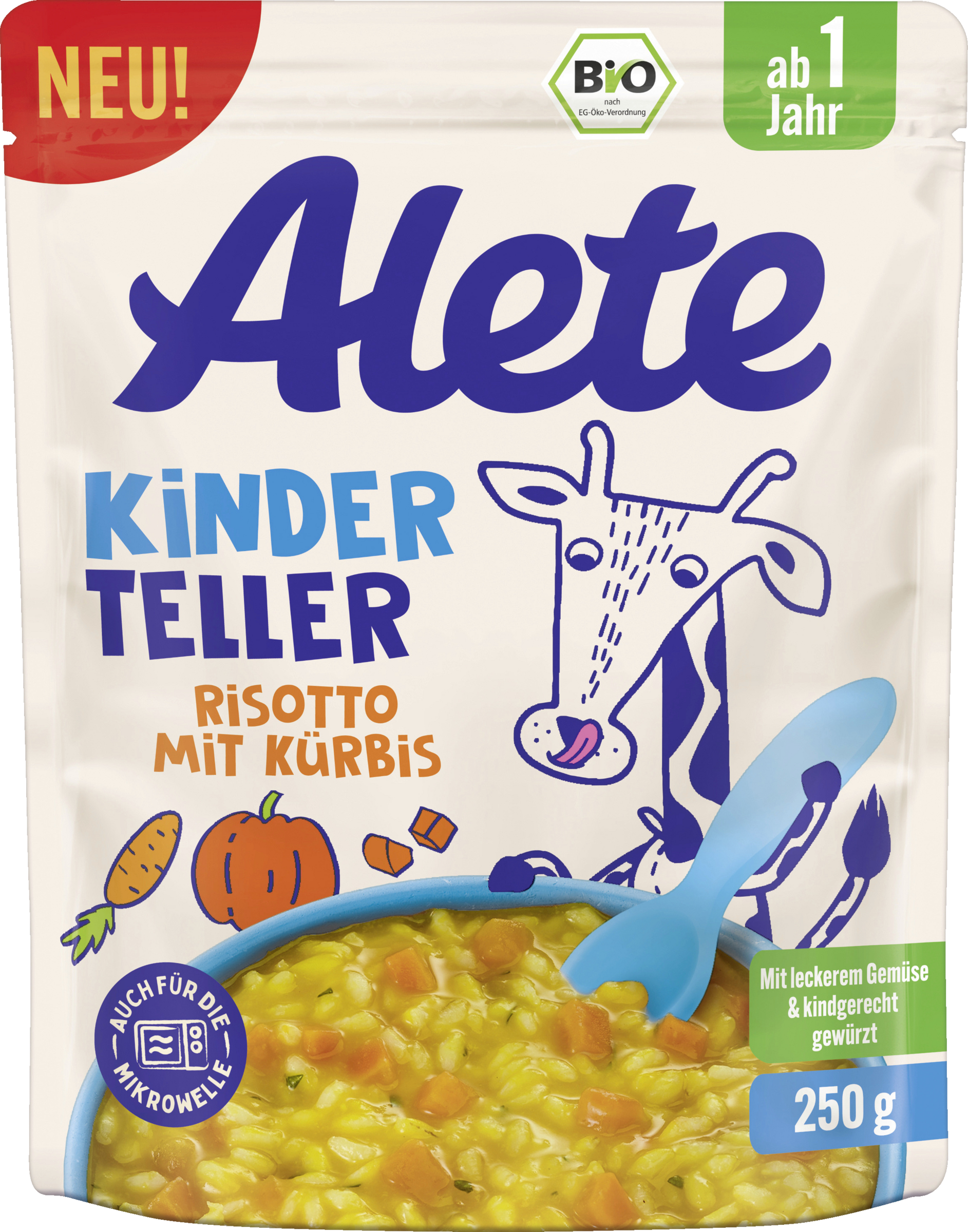 Alete bewusst Alete consciously organic children's plate risotto with pumpkin 250g