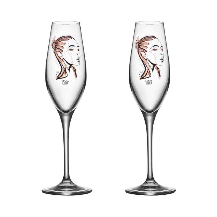 Kosta Boda All About You Champagne Glass 2-Pack