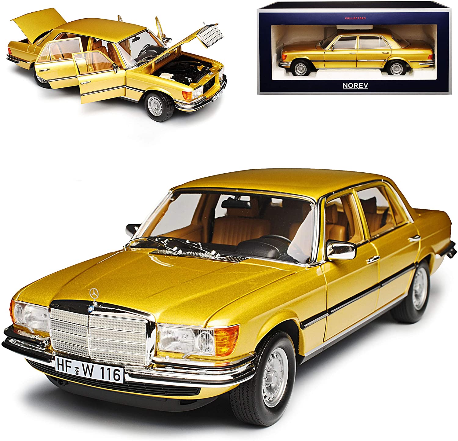 Norev Mercedes-Benz S-Class W116 450 Sel 6.9 1976 Gold Metallic 1972 To 1980 1/18