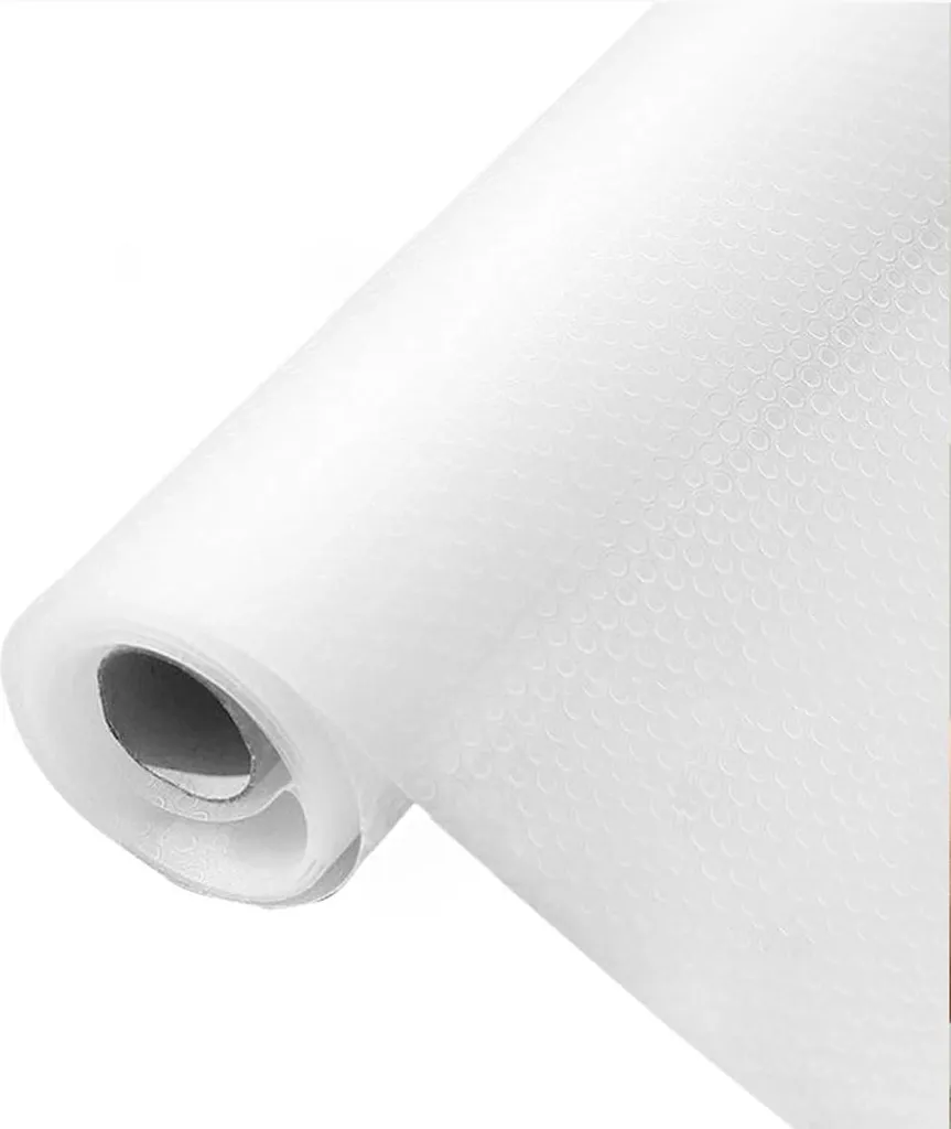 Markenlos Allecto Premium - Oil-resistant kitchen cabinet lining - Anti-slip refrigerator mat - White - 30x300cm
