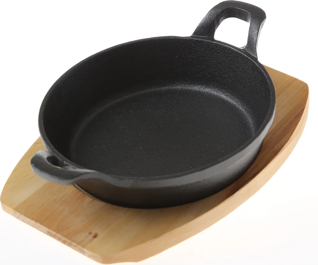 AllGrill ALLGRILL Cast Iron Mini Pan with Handle and Trivet 18cm Black