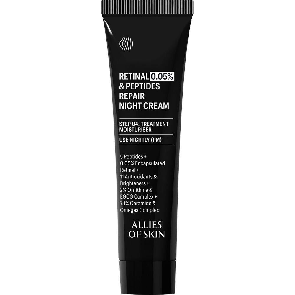 ALLIES OF SKIN Retinal 0.05% & Peptides Repair Night Face Cream 12 ml