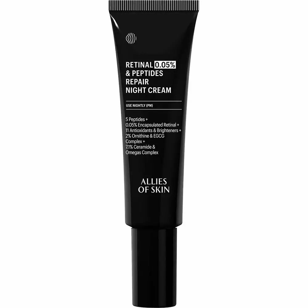 ALLIES OF SKIN Retinal 0.05% & Peptides Repair Night Cream – Firming & Rejuvenating 48 ml