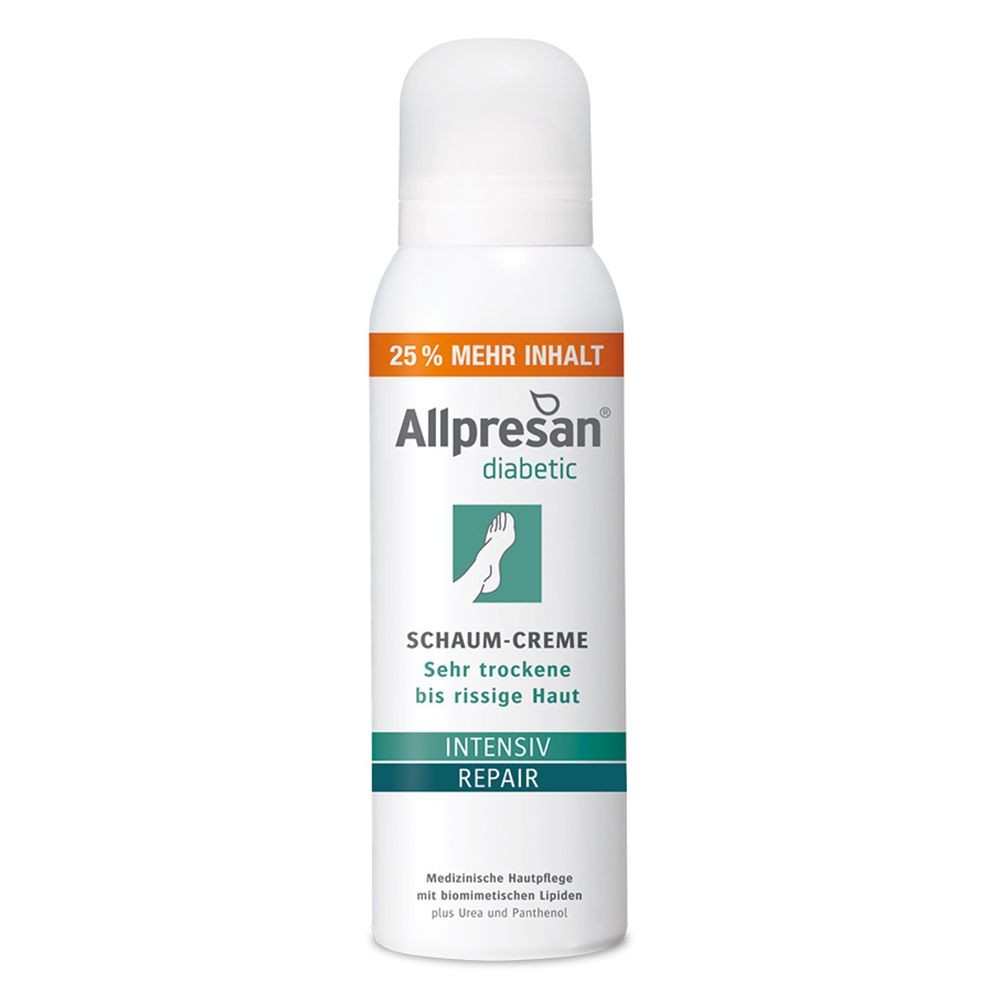 Allpresan diabetic INTENSIV + REPAIR Schaum-Creme mit Urea - Jetzt 3€ Rabatt mit Code ,,allpresan3 125 ml