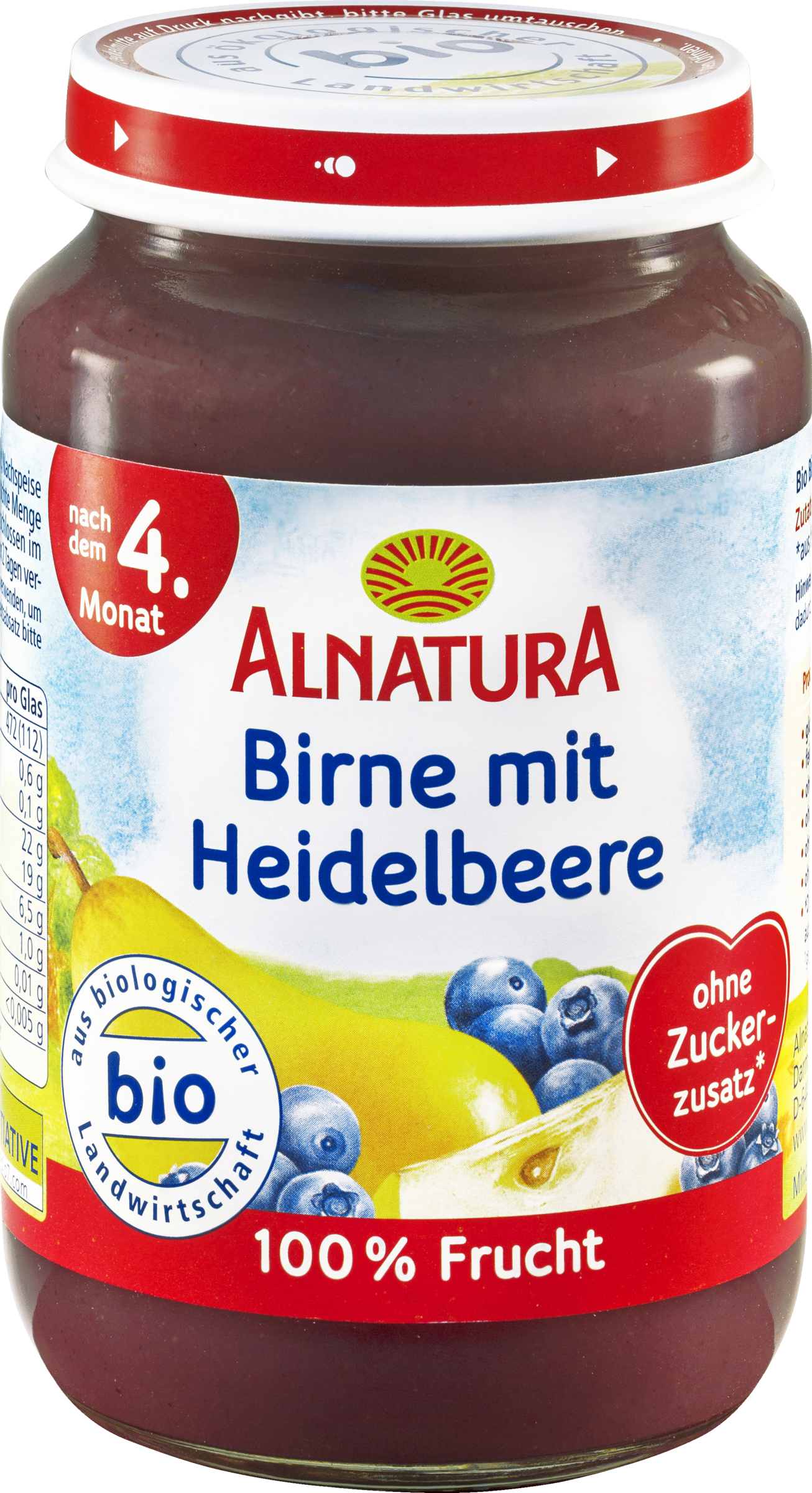 Alnatura organic pear with blueberry