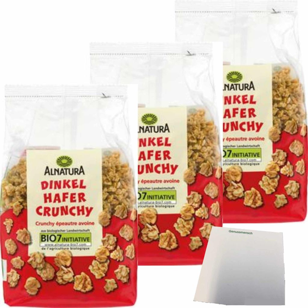 Alnatura Spelt Oat Crunchy 3-pack (3 x 375g bags) + usy Block 1137g