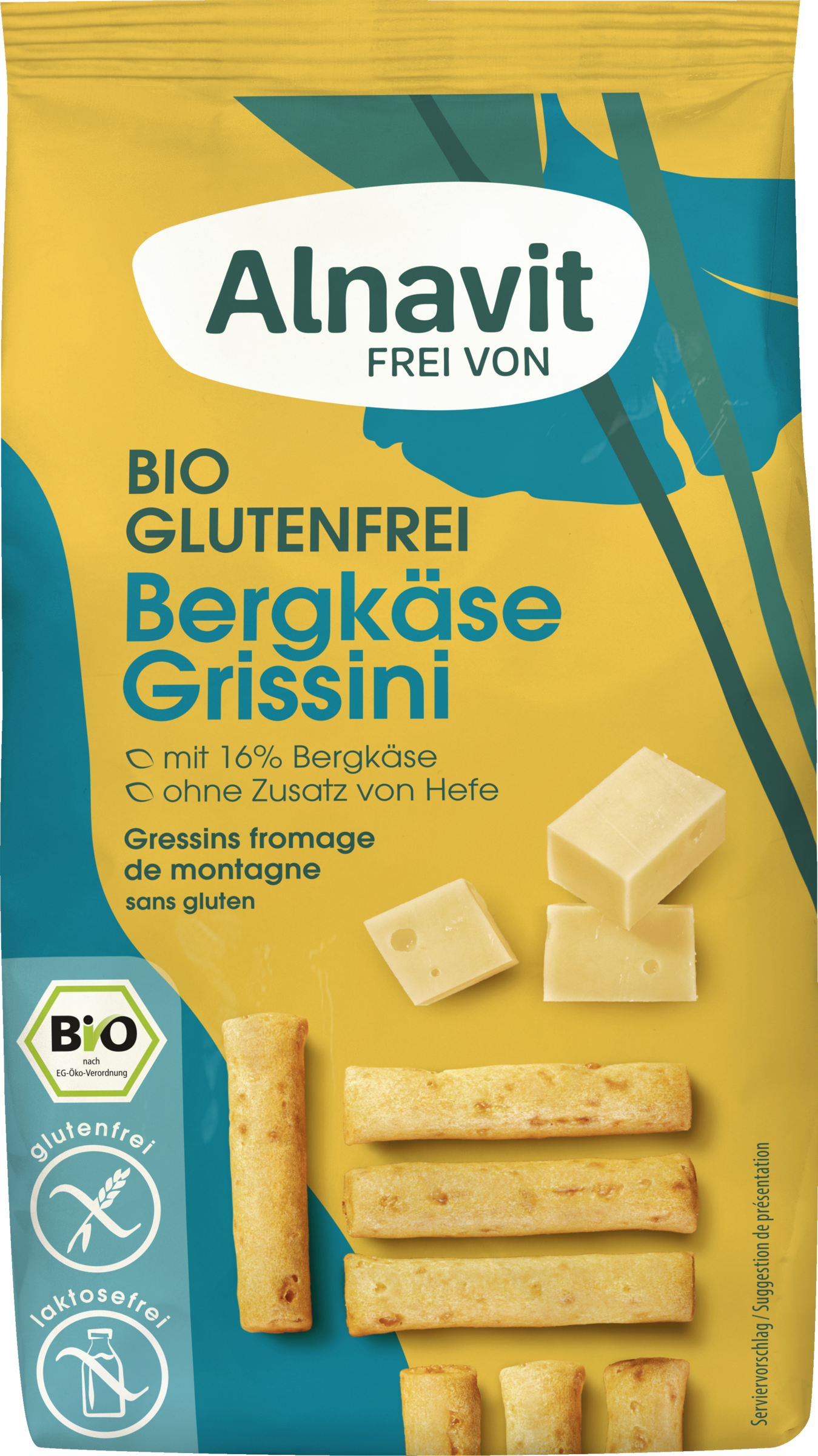 Alnavit Organic Gluten-Free Mountain Cheese Grissini 100g