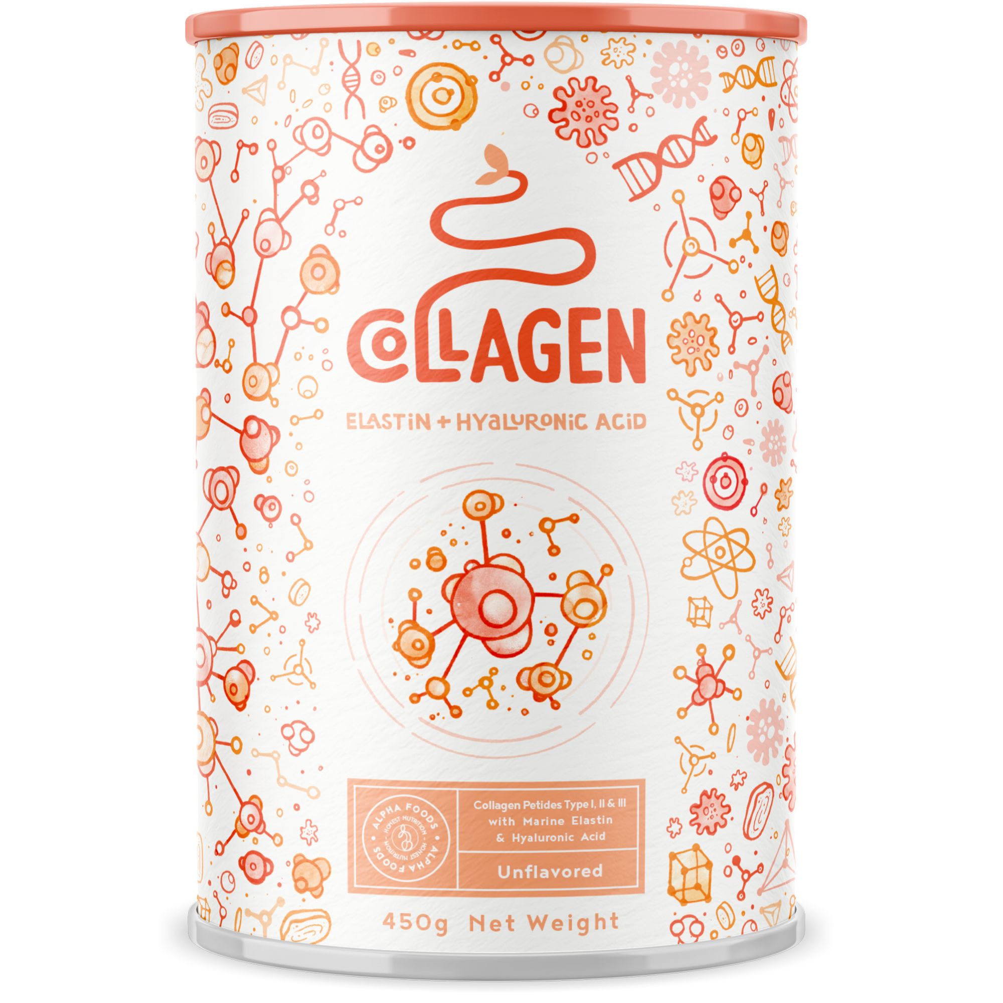 ALPHA FOODS Collagen Elastin + Hyaluronic Acid Neutral 450g