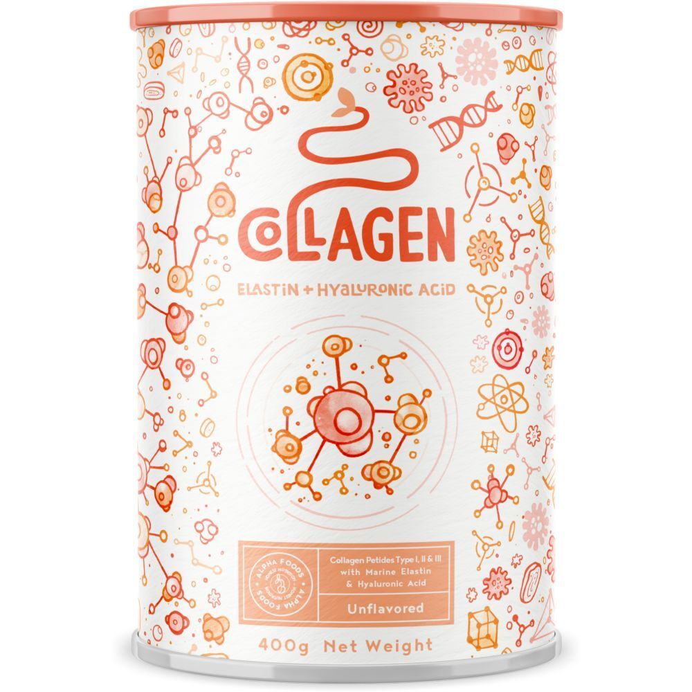 ALPHA FOODS Collagen Hyaluronic Acid + Elastin Bioactive Powder, 400 g