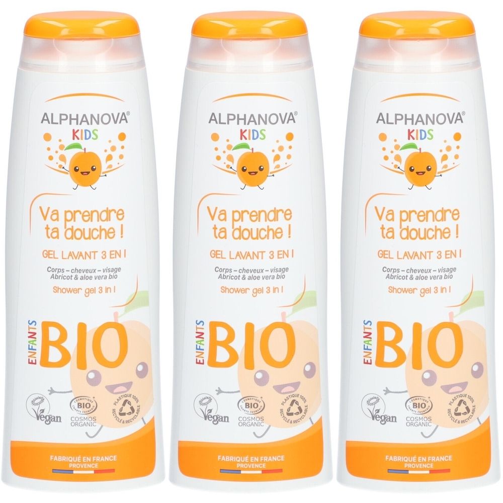 ALPHANOVA Kids 3-in-1 Shower Gel Apricot & Aloe Vera 750 ml
