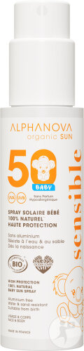 Alphanova Sun Baby Sun Spray SPF50 100% Natural Organic 100g