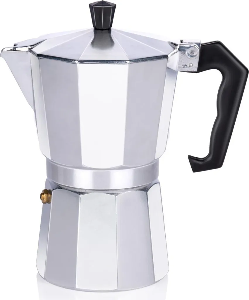 Alpina Percolator – 270 ml – Coffee Maker – Ø10 x 19 cm – 320 g – Coffee preparation without electricity – 1 cup at a time – also compatible with gas/halogen/ceramic – Aluminum