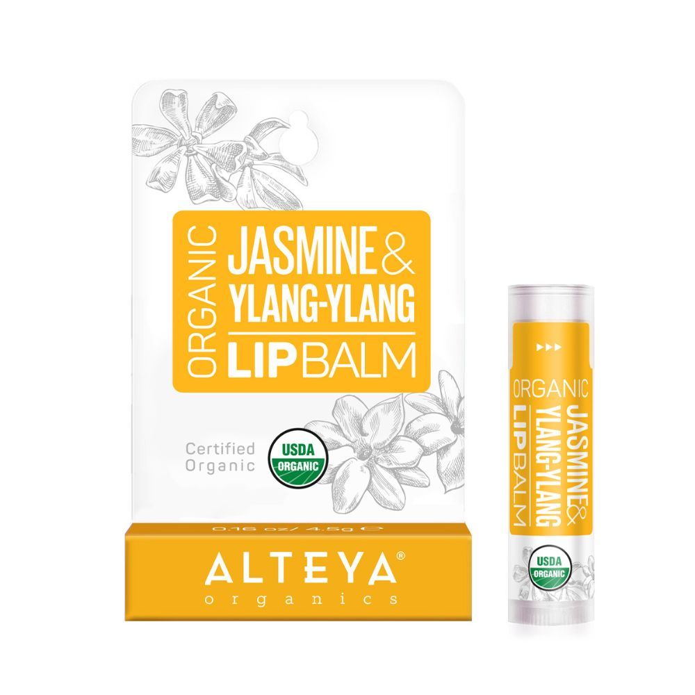 Alteya Organics Lip Balm with Jasmine and Ylang-Ylang, 5 mg