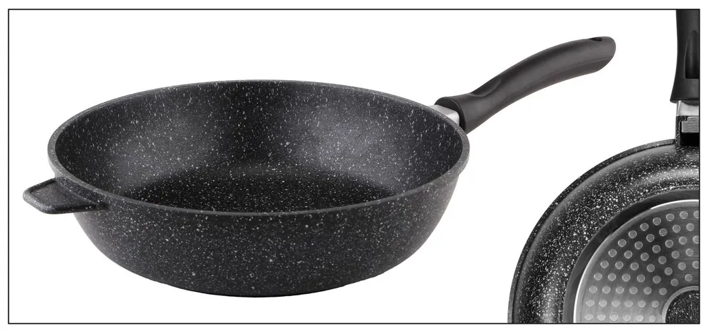Haushalt International Cast aluminum pan Ø28cm, induction compatible, granite look