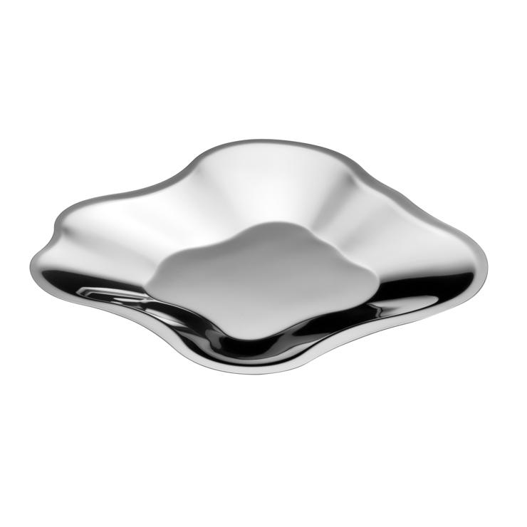 Iittala Alvar Aalto Flat Stainless Steel Shell