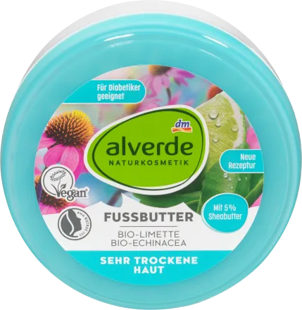 alverde NATURKOSMETIK alverde NATURAL COSMETICS Foot Butter Lime & Echinacea, 200 ml