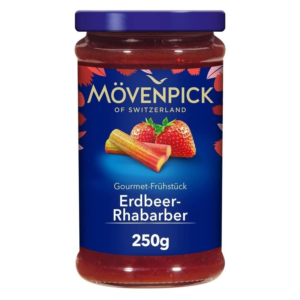 Mövenpick Gourmet Breakfast Strawberry Rhubarb Premium Fruit Spread 250g