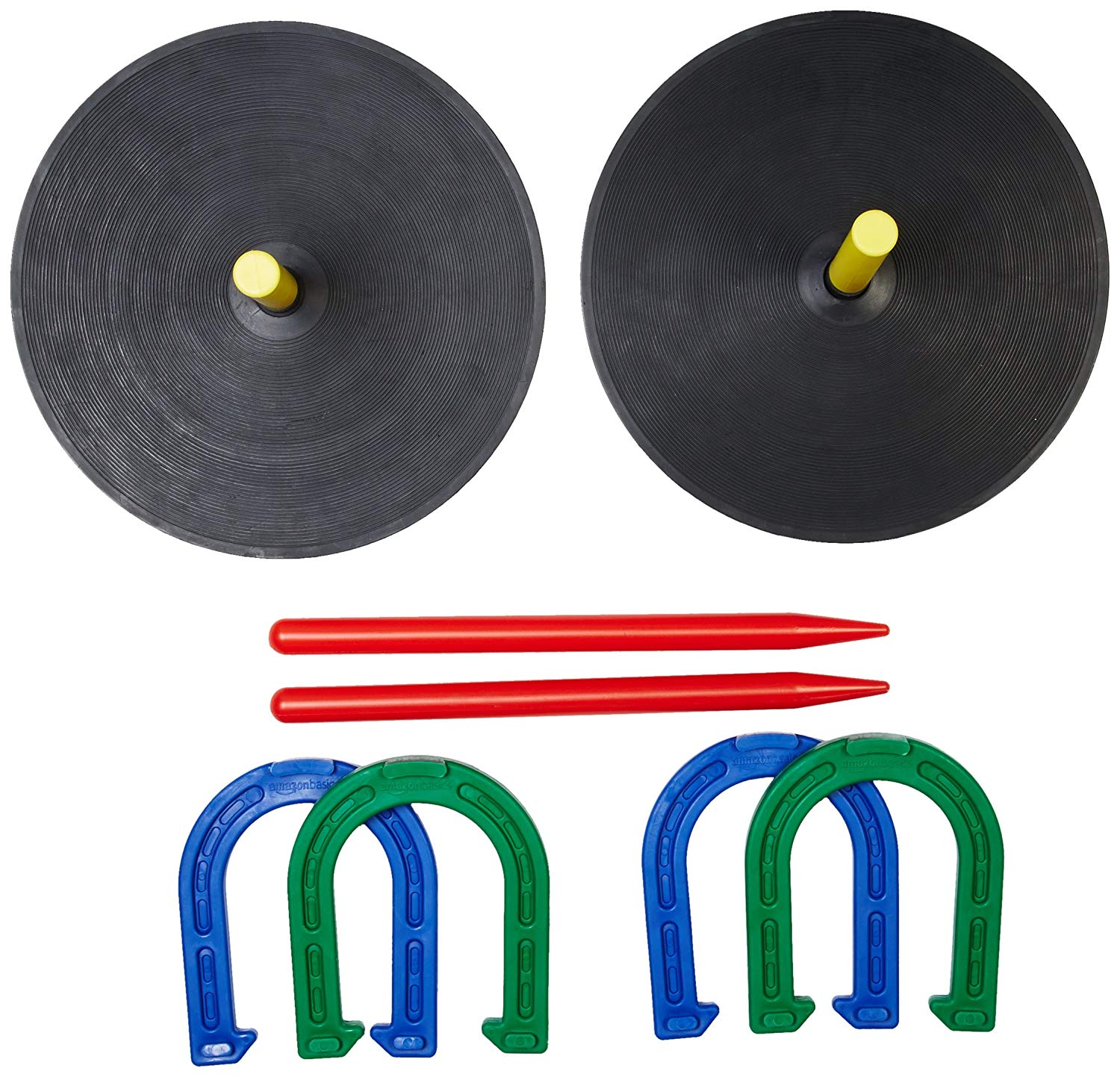 AmazonBasics basics Rubber Horseshoe Throwing Game Set