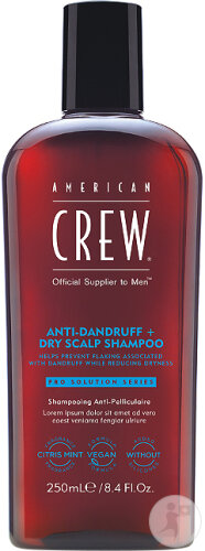 American Crew Anti-Dandruff Shampoo for Men Soothes and Moisturizes Dry Scalp 250ml