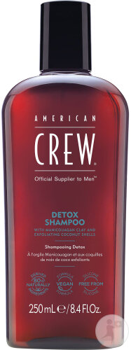 American Crew Detox Shampoo for Men Exfoliates and Cleanses the Scalp 250ml