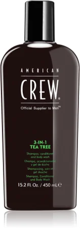 American Crew Hair & Body 3-IN-1 Tea Tree Shampoo, Conditioner and Shower Gel 3in1 for men