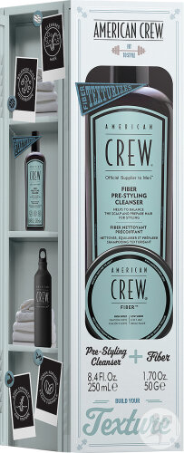 American Crew Set Forming Pre-Styling Cleanser 250ml + Fiber Classic 50g