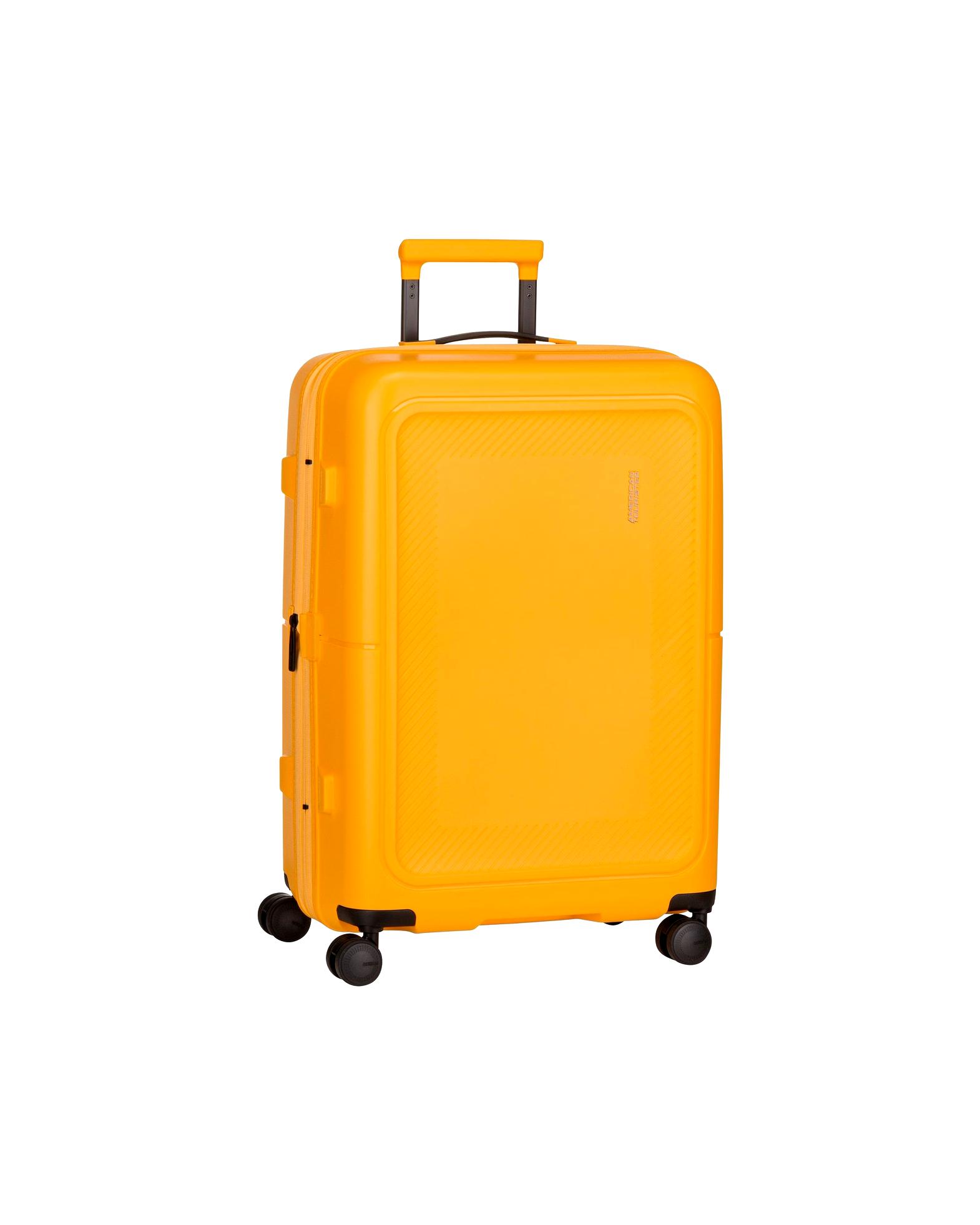American Tourister Trolley Suitcase & Trolley Dashpop Spinner 67 EXP Golden Yellow