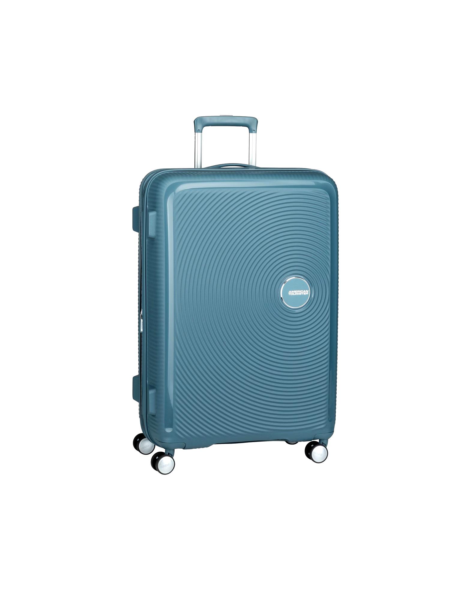 American Tourister Trolley Suitcase & Trolley SoundBox Spinner 77 EXP Stone Blue