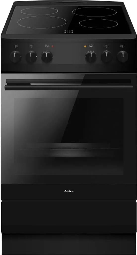 Amica - SHC 11509 SM - Freestanding Cooker - Glass Ceramic - Black - 50 cm