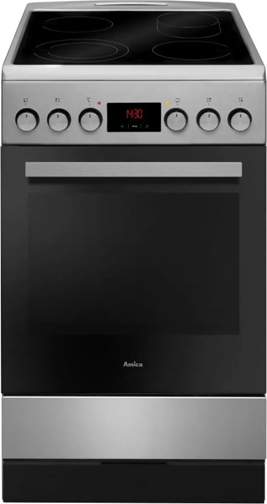 Amica SHC 903 001 E, Electric freestanding cooker, 50 cm, Fine Design, Stainless steel, SensorControlPlus Timer, MF9, Fan-assisted cooking