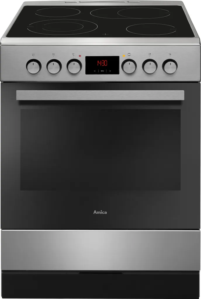 Amica - SHC 913 001 E - Freestanding cooker - Glass ceramic - Stainless steel - 60 cm
