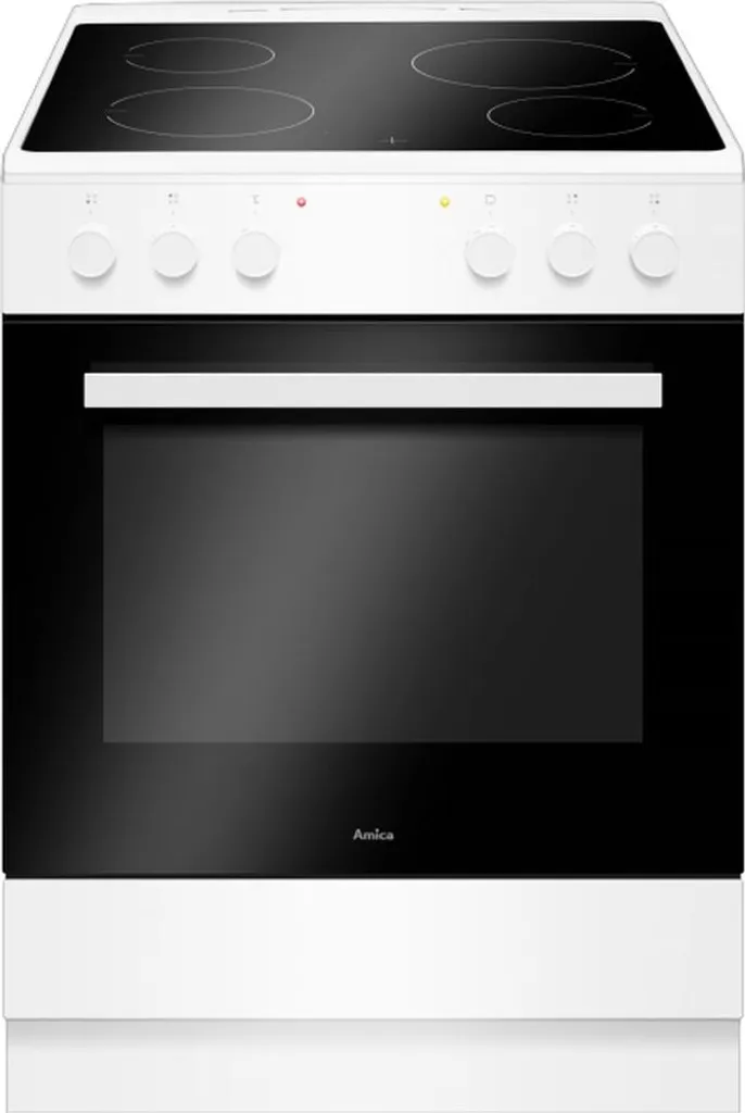 Amica - SHC 913 011 W - Freestanding cooker - Glass ceramic - White - 60 cm
