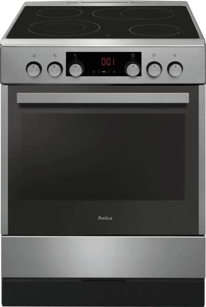 Amica - SHC 914 100 E - Freestanding Cooker - Glass Ceramic - Stainless Steel - 60 cm