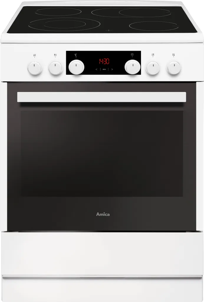 Amica - SHC 914 100 W - Freestanding Cooker - Glass Ceramic - White - 60 cm