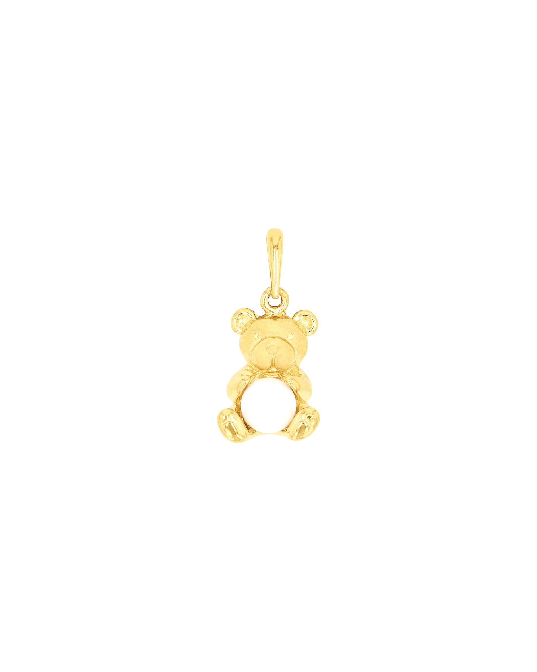 amor pendant motif pendant for women, 925 sterling silver, shell pearl | bear