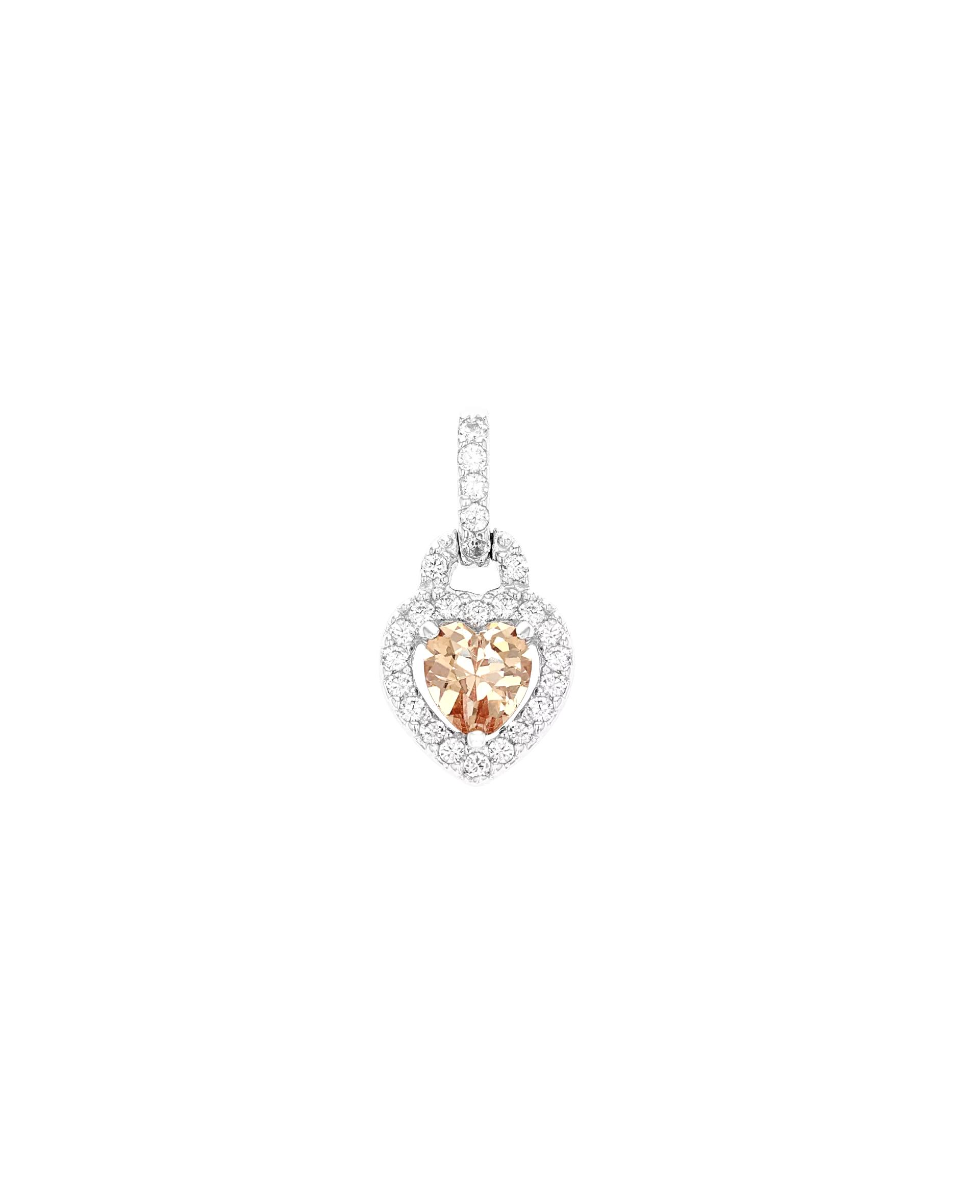 amor pendant motif pendant for women, 925 sterling silver, synthetic zirconia | Heart