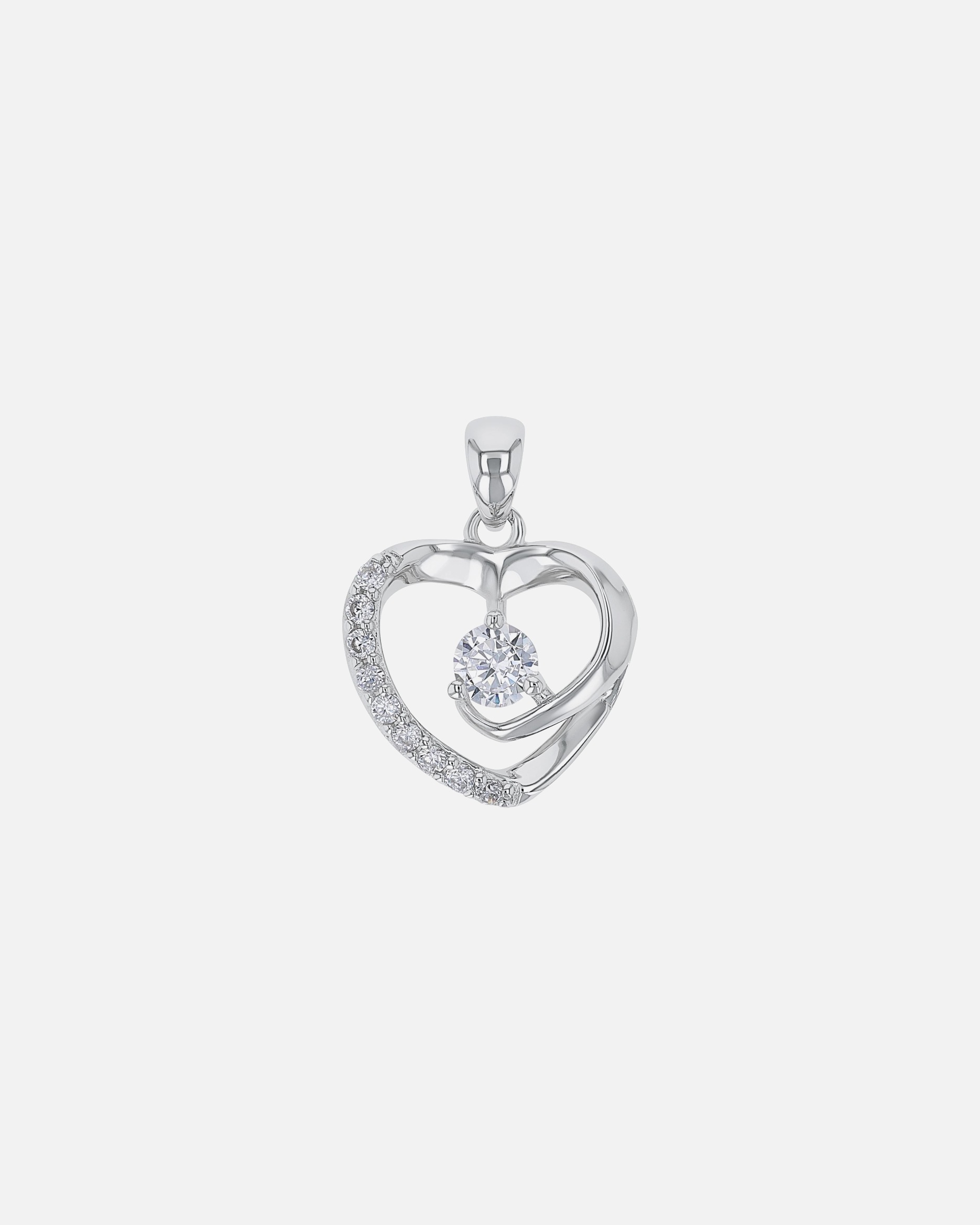 amor pendant motif pendant for women, 925 sterling silver, synthetic zirconia | Heart