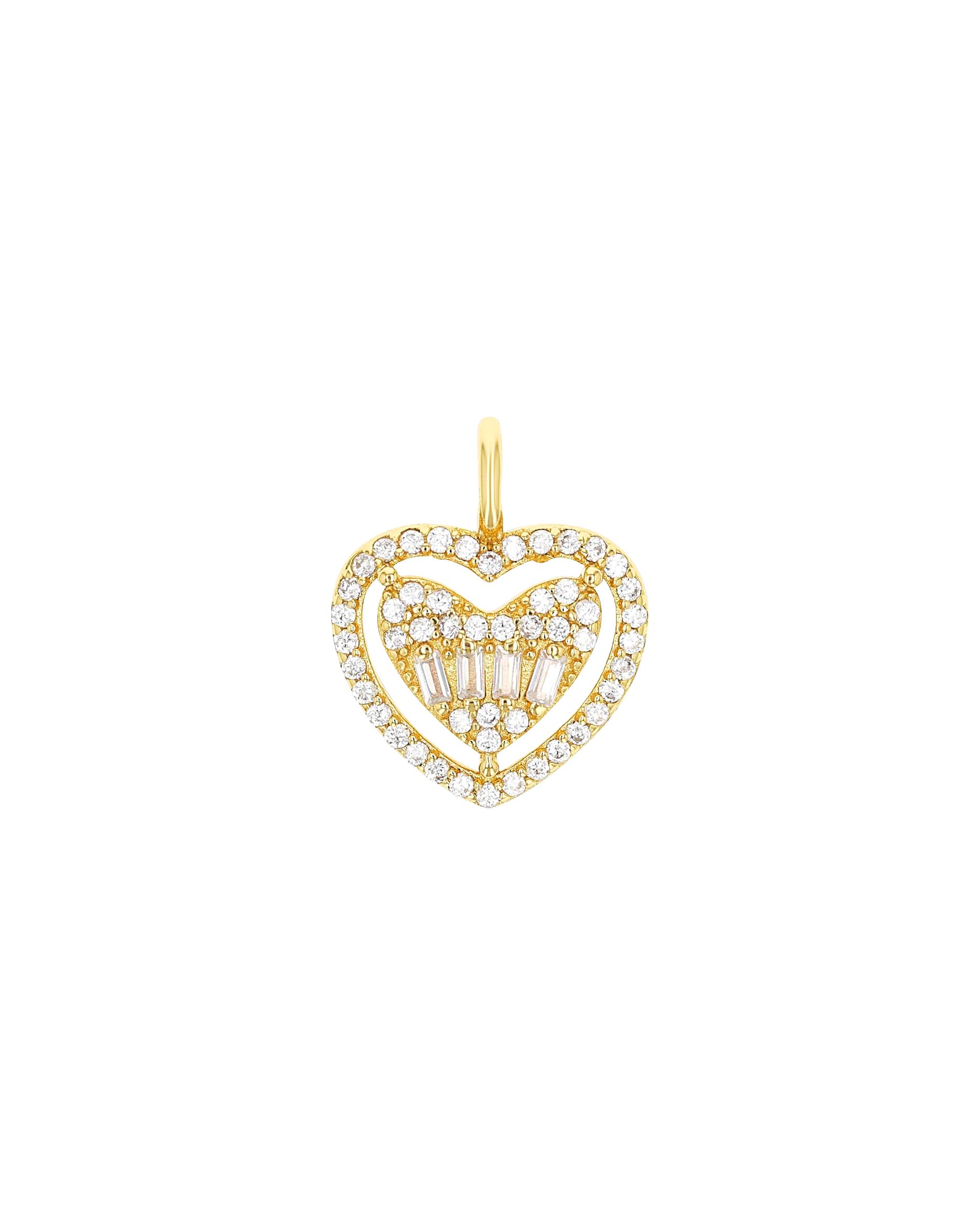 amor pendant motif pendant for women, 925 sterling silver, synthetic zirconia | Heart
