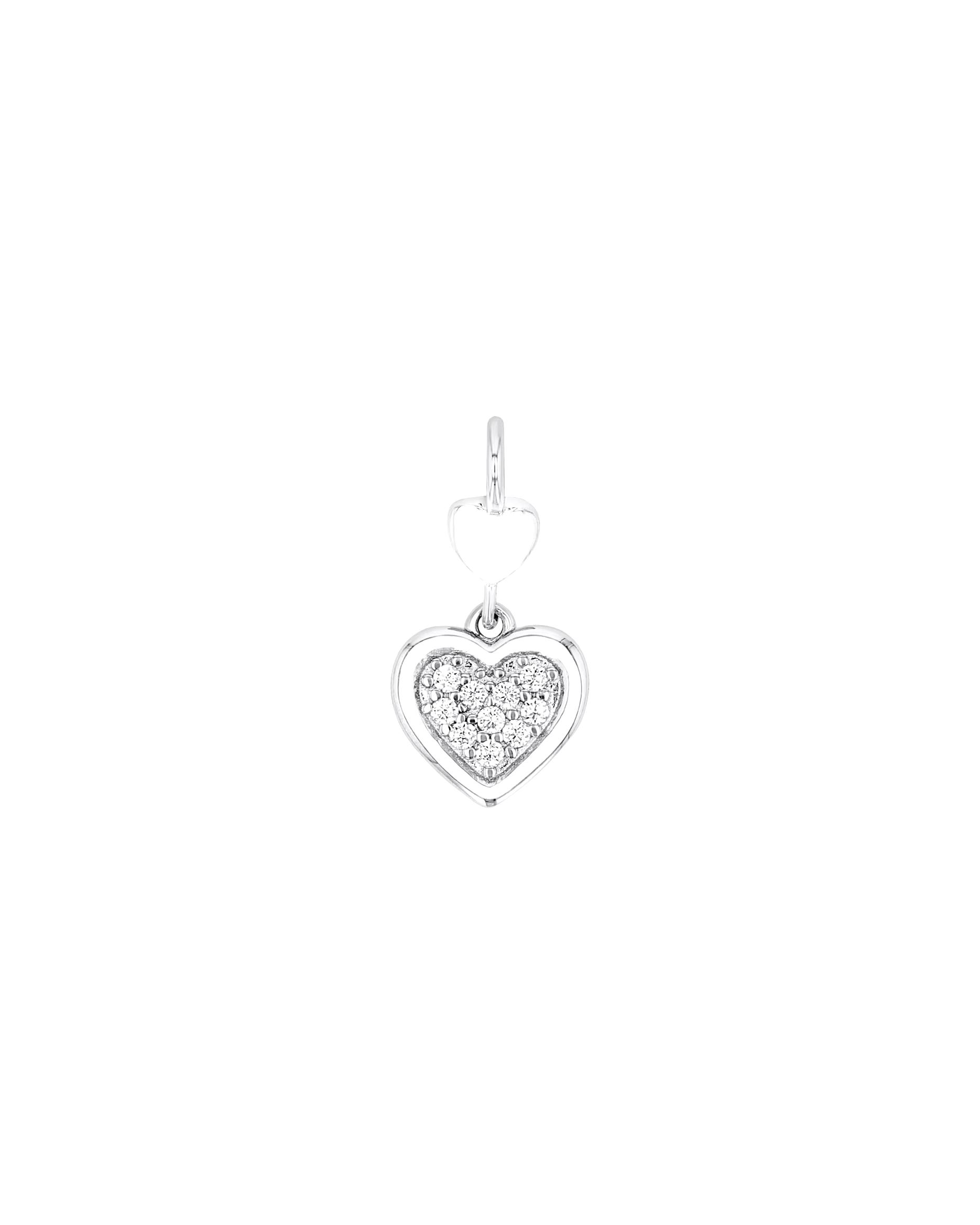 amor pendant motif pendant for women, 925 sterling silver, synthetic zirconia | Heart