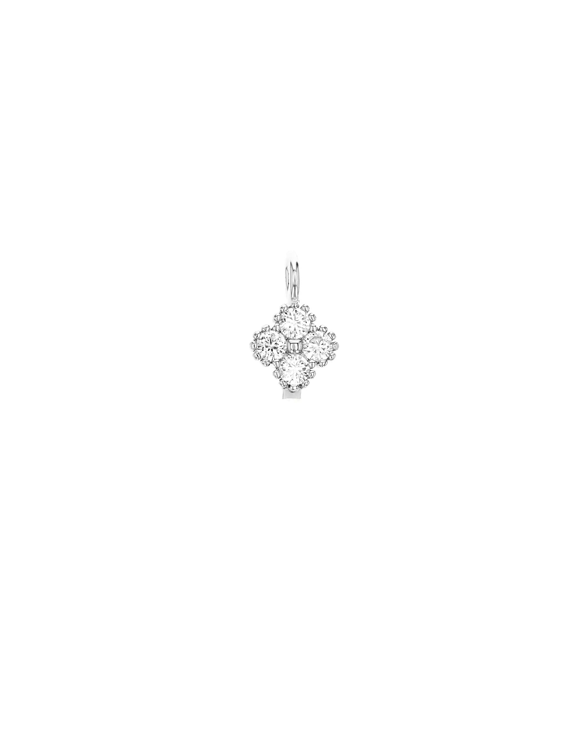 amor pendant motif pendant for women, 925 sterling silver, synthetic zirconia, freshwater cultured pearl