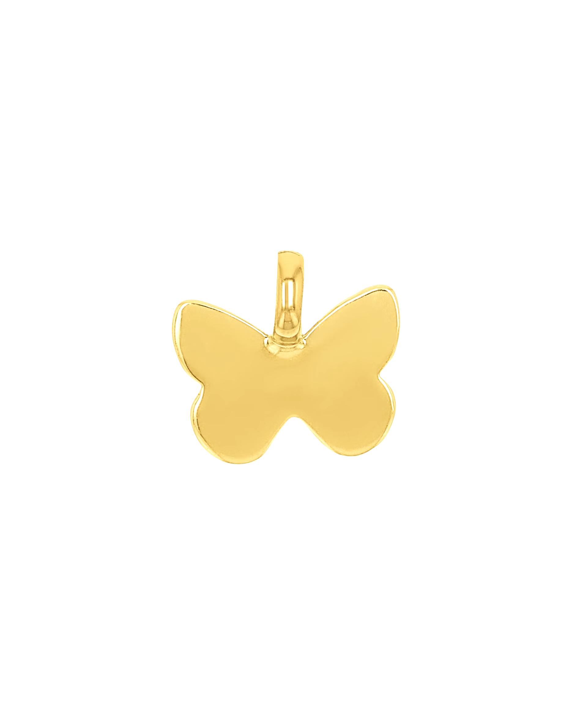 amor pendant motif pendant for women, gold 375 | butterfly