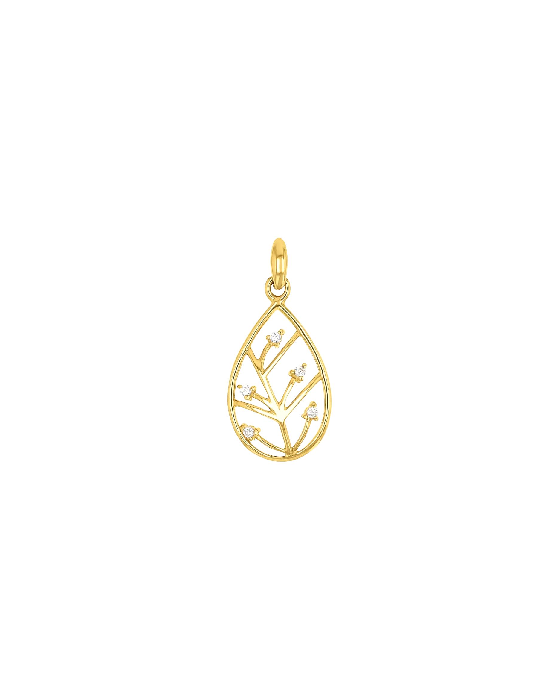 amor pendant motif pendant for women, 375 gold, zirconia synth.