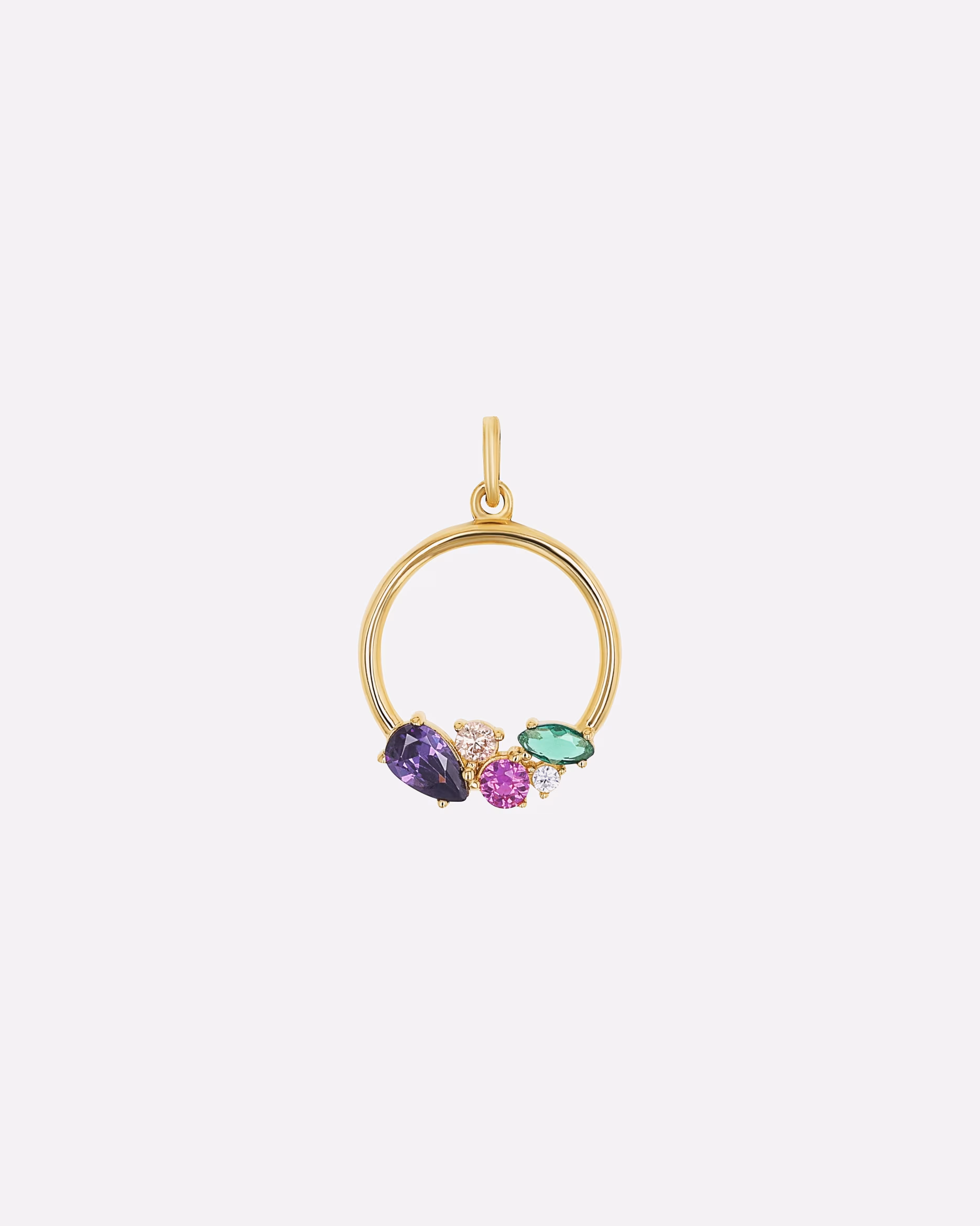 amor pendant motif pendant for women, 375 gold, zirconia synth.