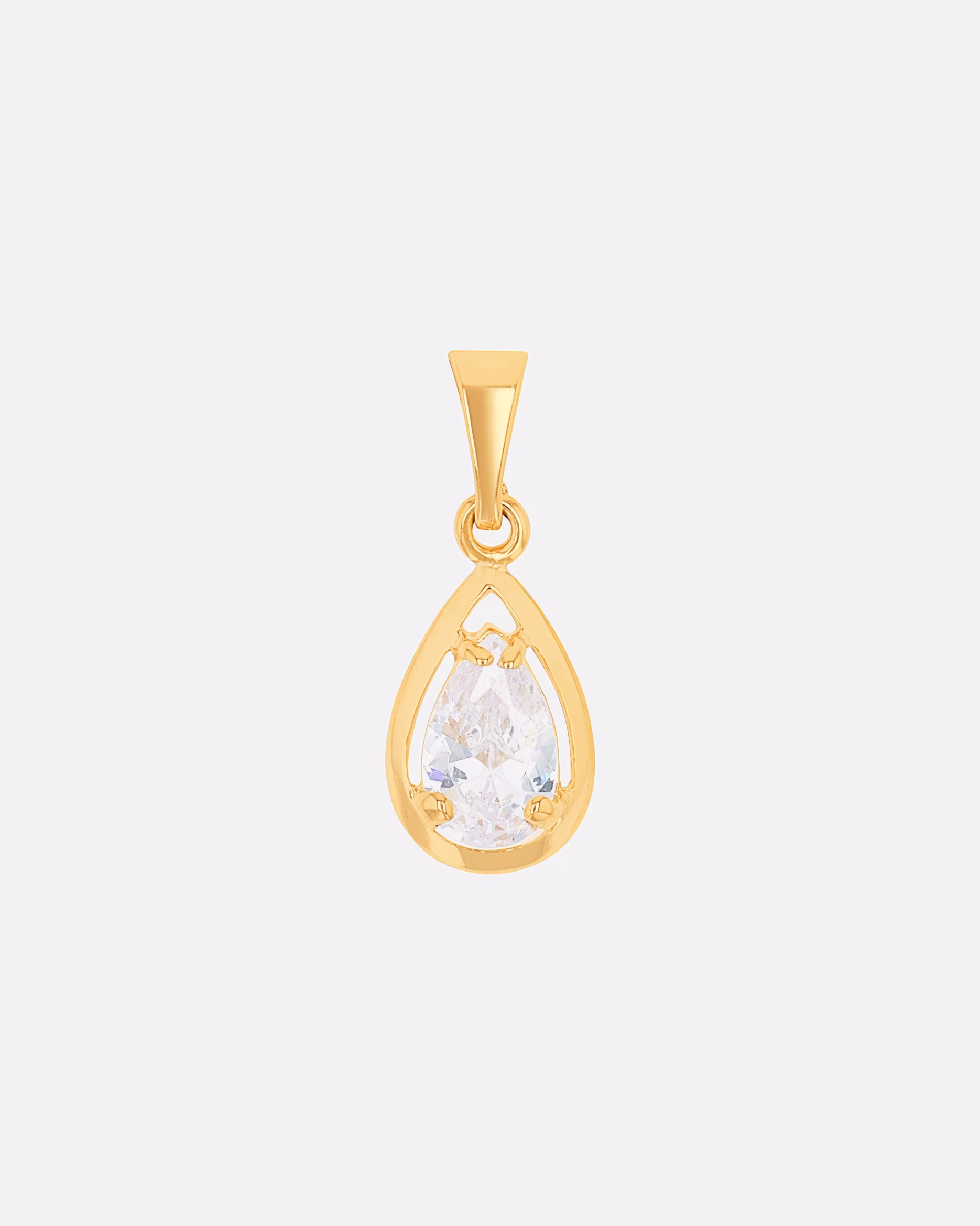 amor pendant motif pendant for women, 375 gold, zirconia synth.
