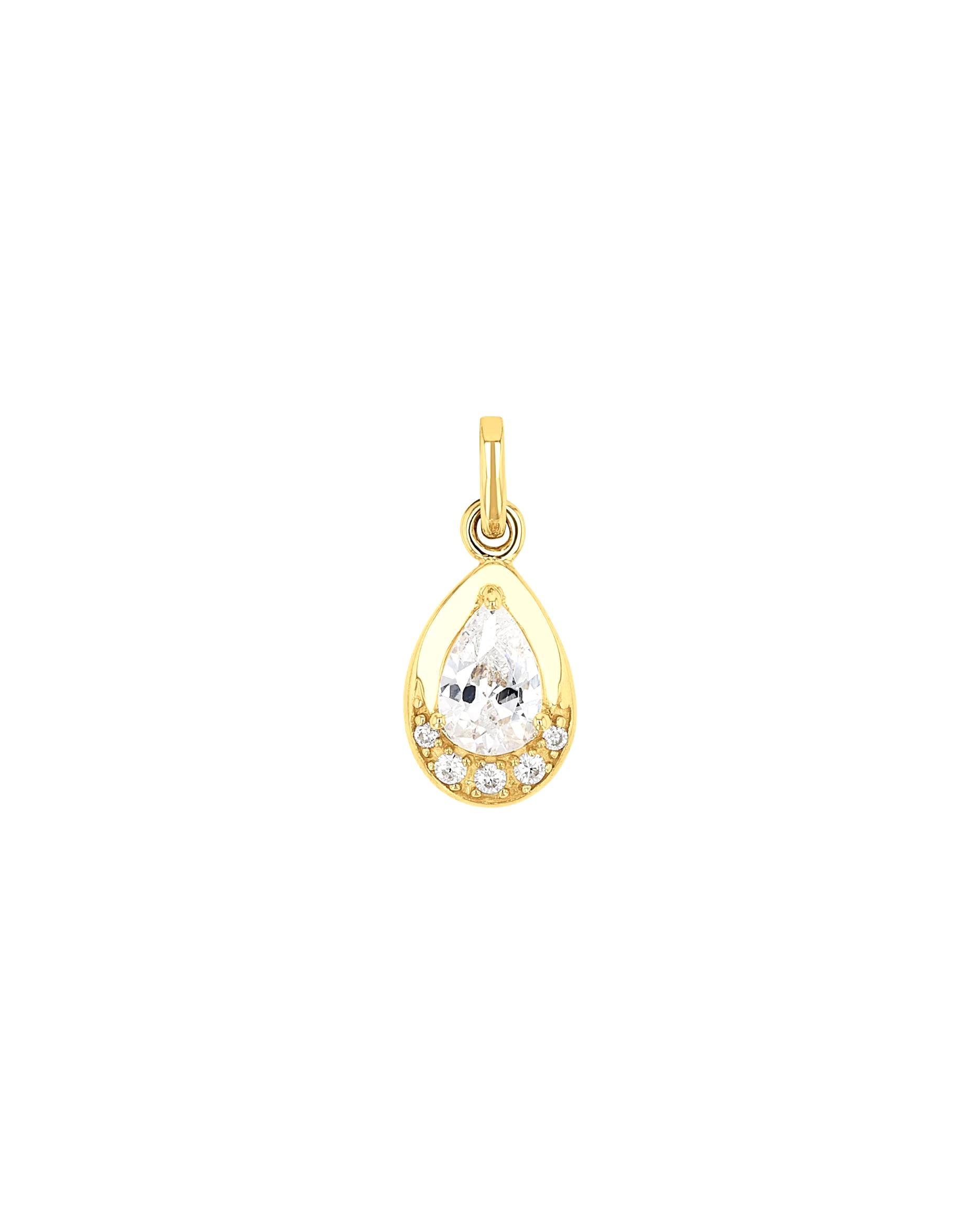 amor pendant motif pendant for women, 375 gold, zirconia synth.