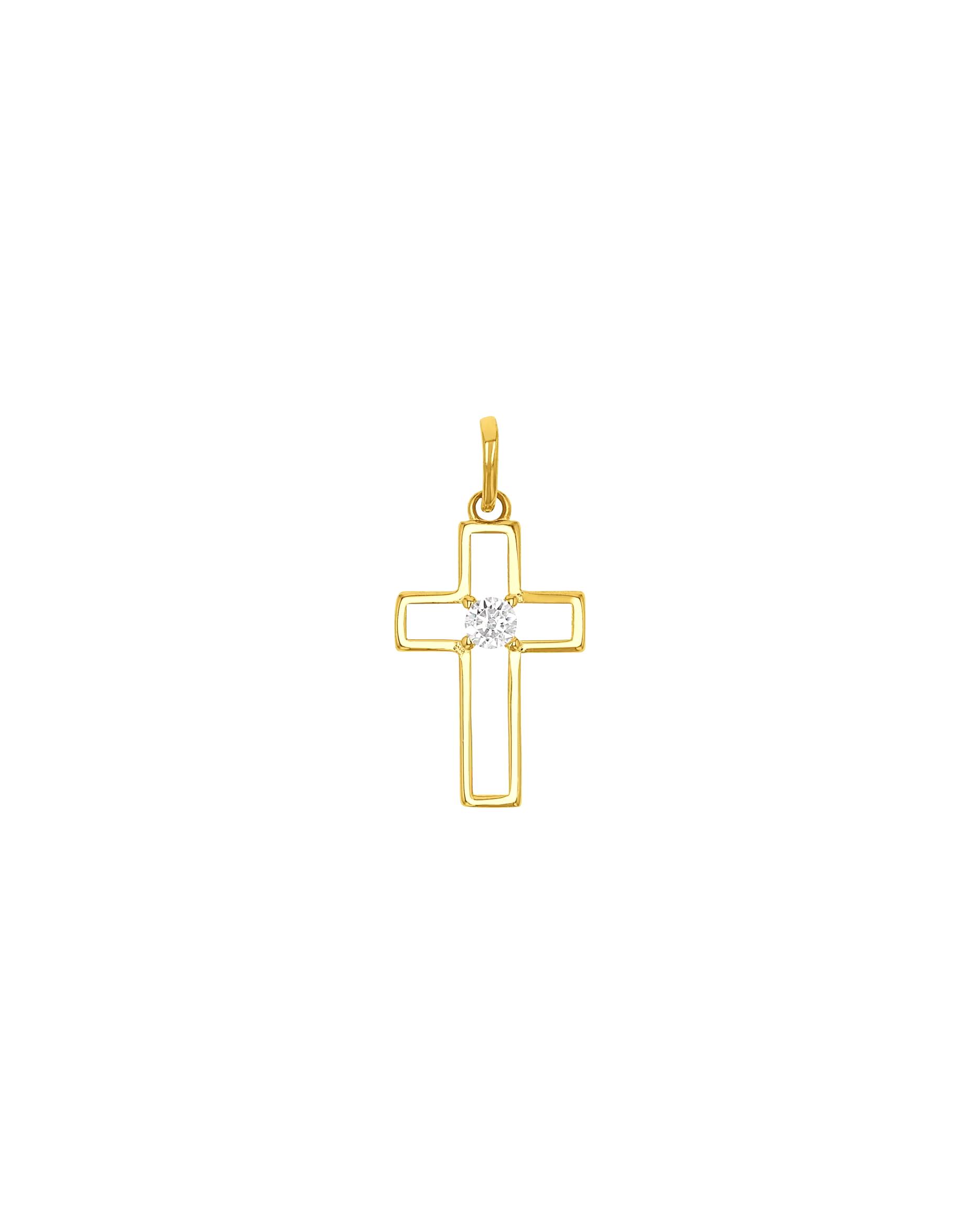 amor pendant motif pendant for women, gold 375, zirconia synth. | Cross