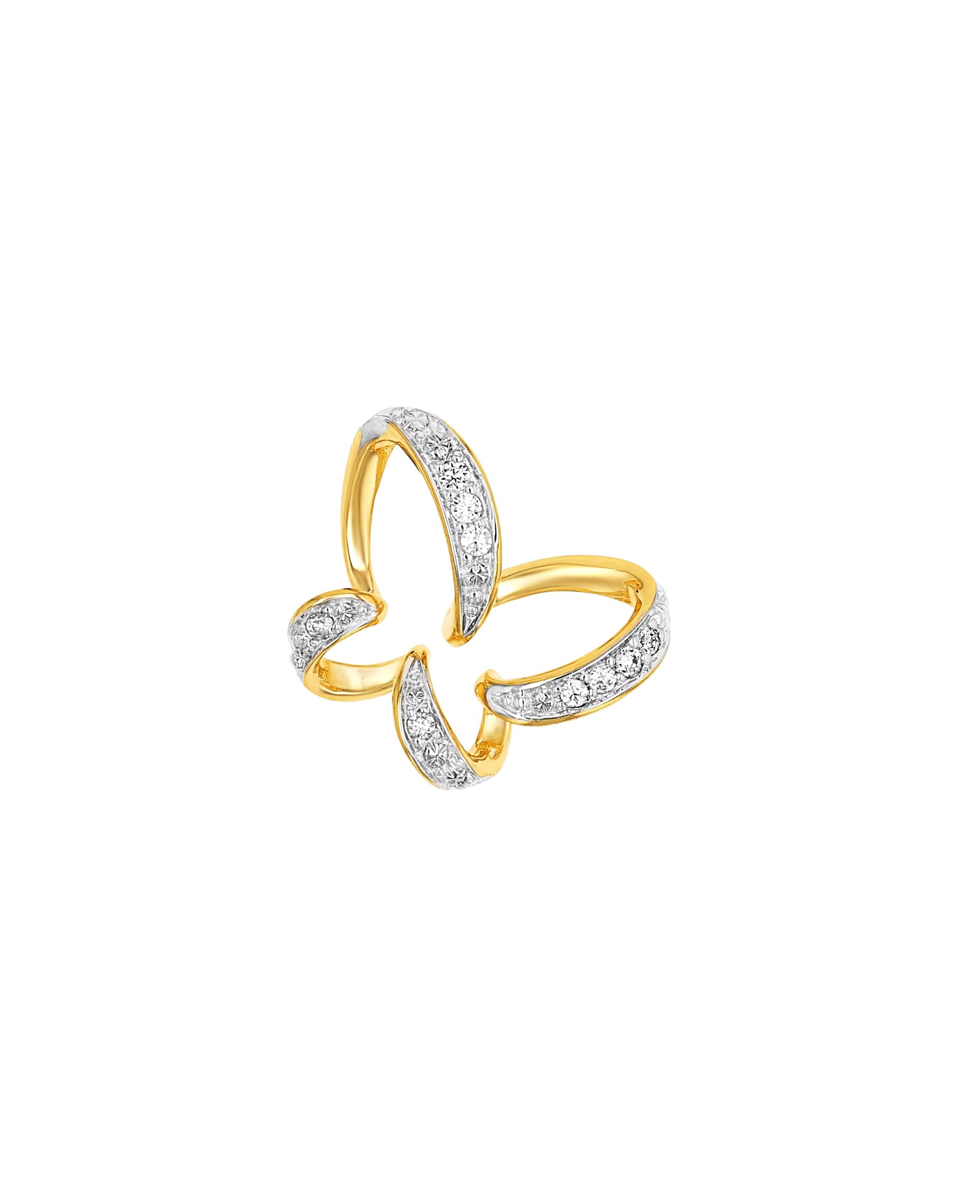 amor pendant motif pendant for women, gold 375, zirconia synth. | butterfly
