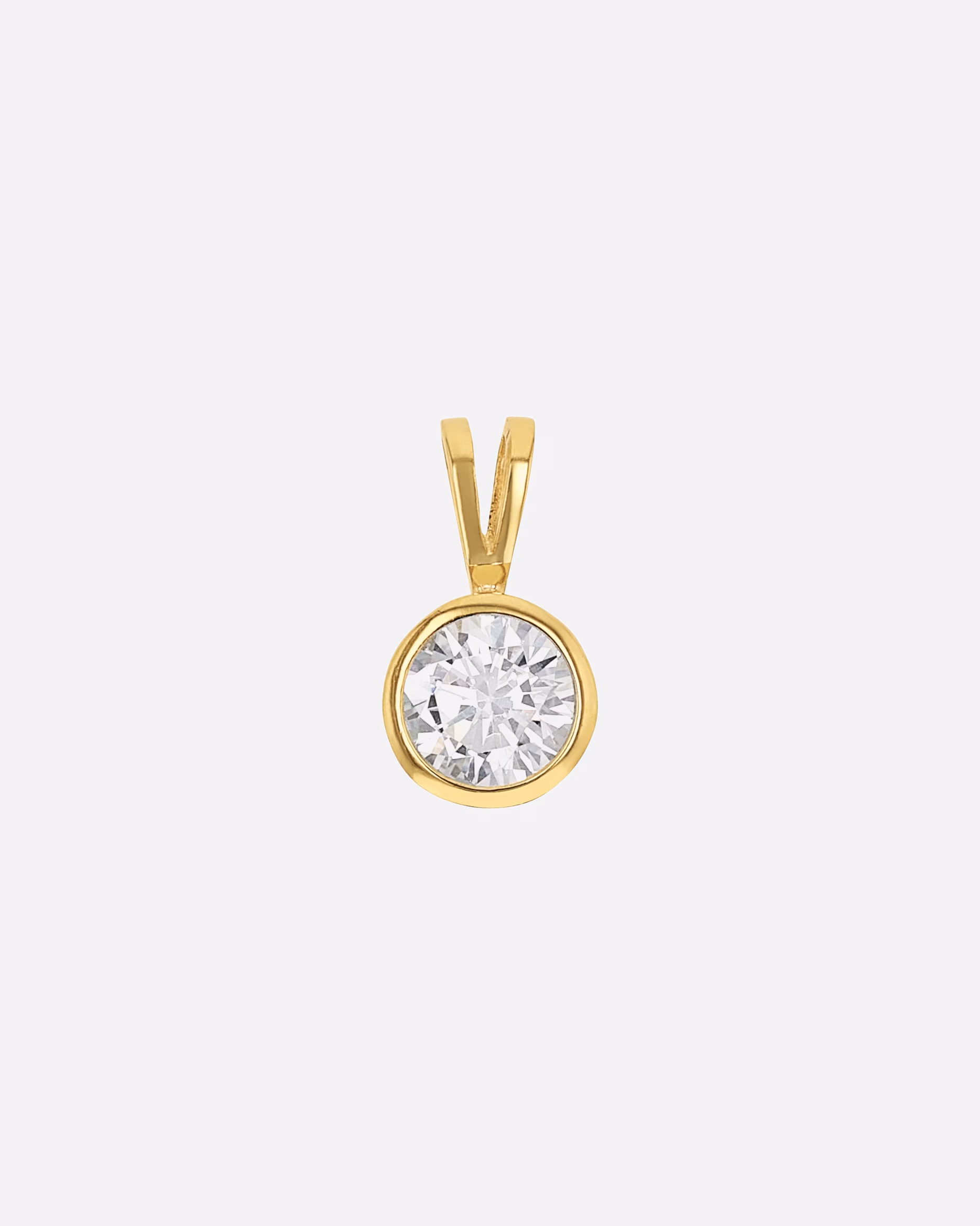 amor pendant motif pendant for women, gold 585, zirconia synth.
