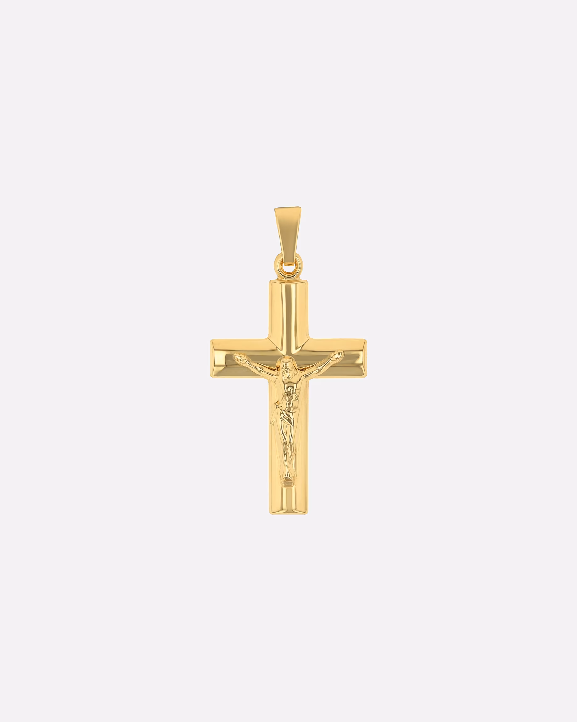 amor pendant motif pendant for men and women, unisex, 375 gold | Cross with body