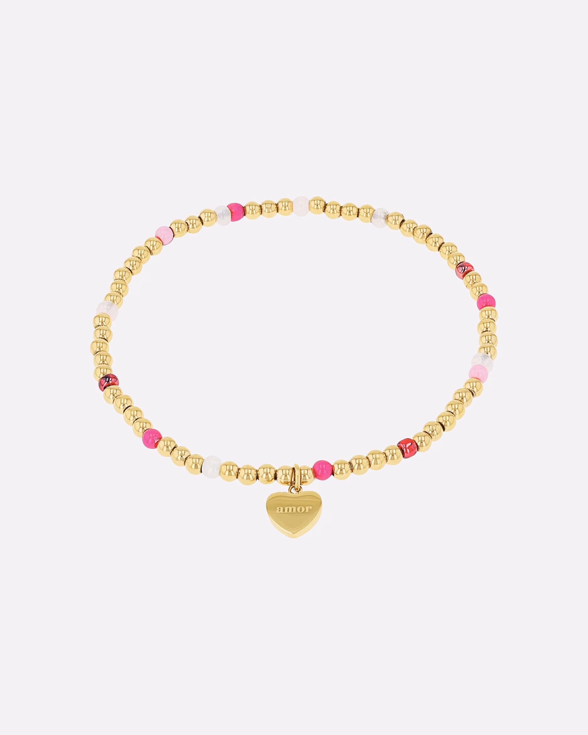 amor bracelet bracelet for women, stainless steel, glass, synthetic gemstone. | Heart